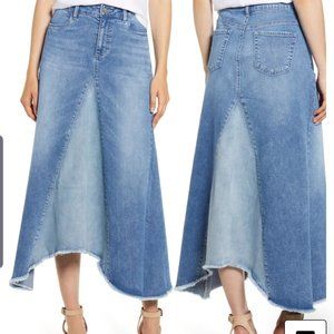 Wash Lab Denim Midi Skirt